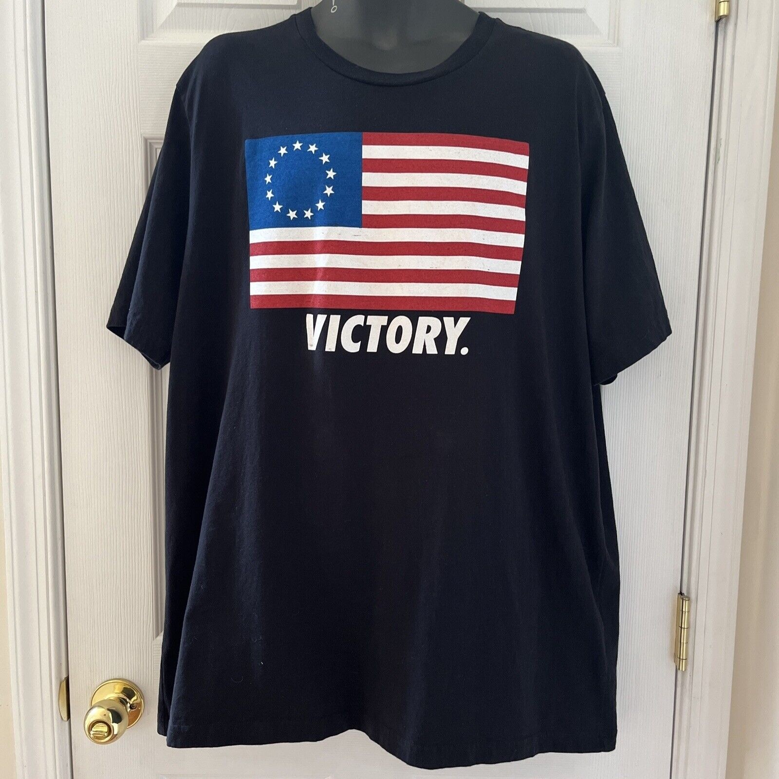 Victory Betsy Ross Flag Shirt Adult 3xl Black Nine Line Short Sleeve Usa